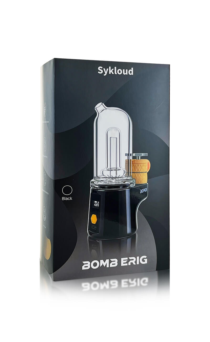 Bomb E-Rig by SYKLOUD | Black Electric Dab Rig - Bumpin' Cannabinoids