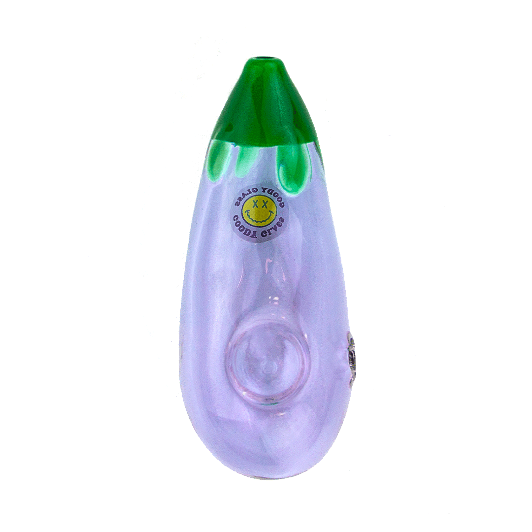Eggplant Hand Pipe | Goody Glass - Bumpin' Cannabinoids
