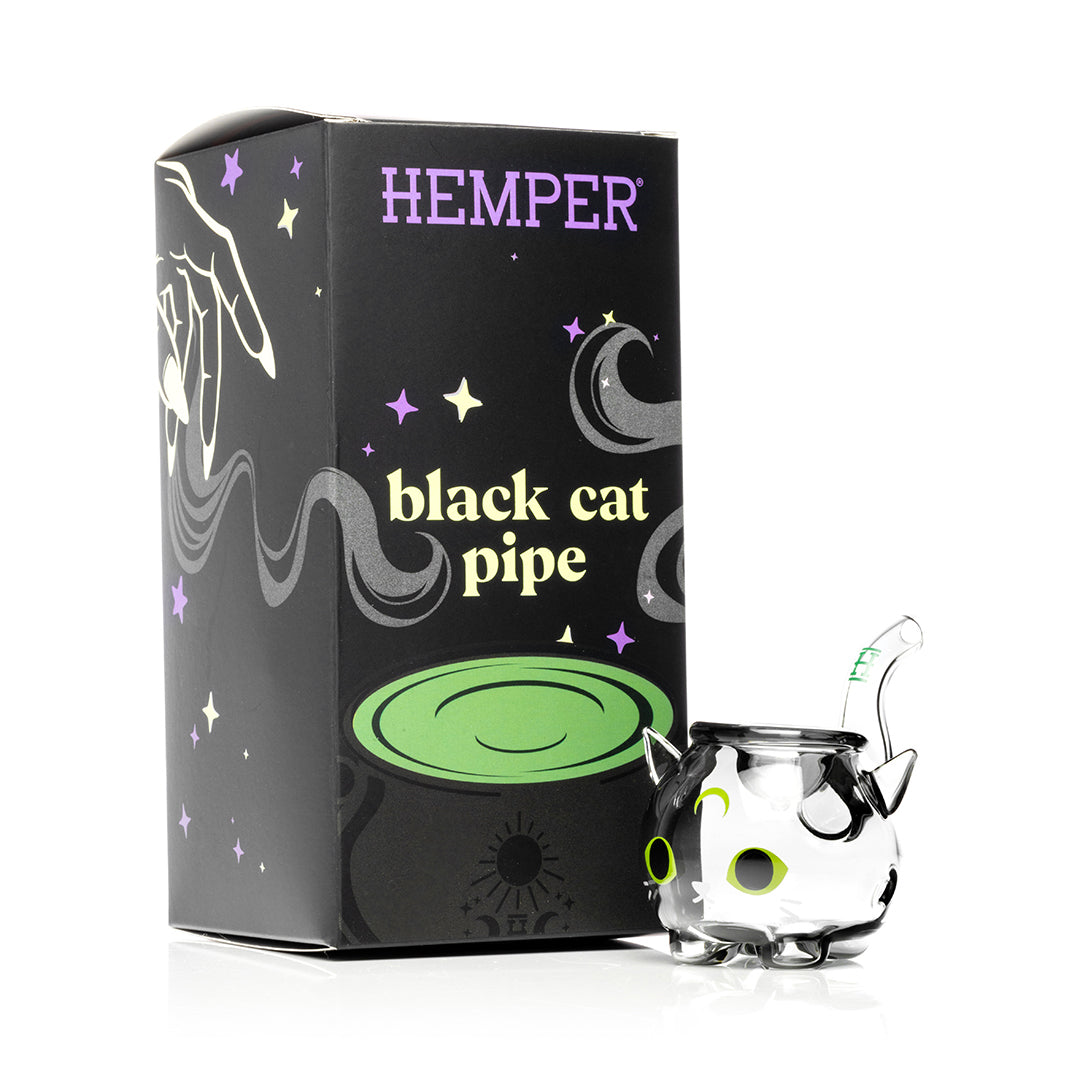 Black Cat Handpipe 3" | HEMPER - Bumpin' Cannabinoids