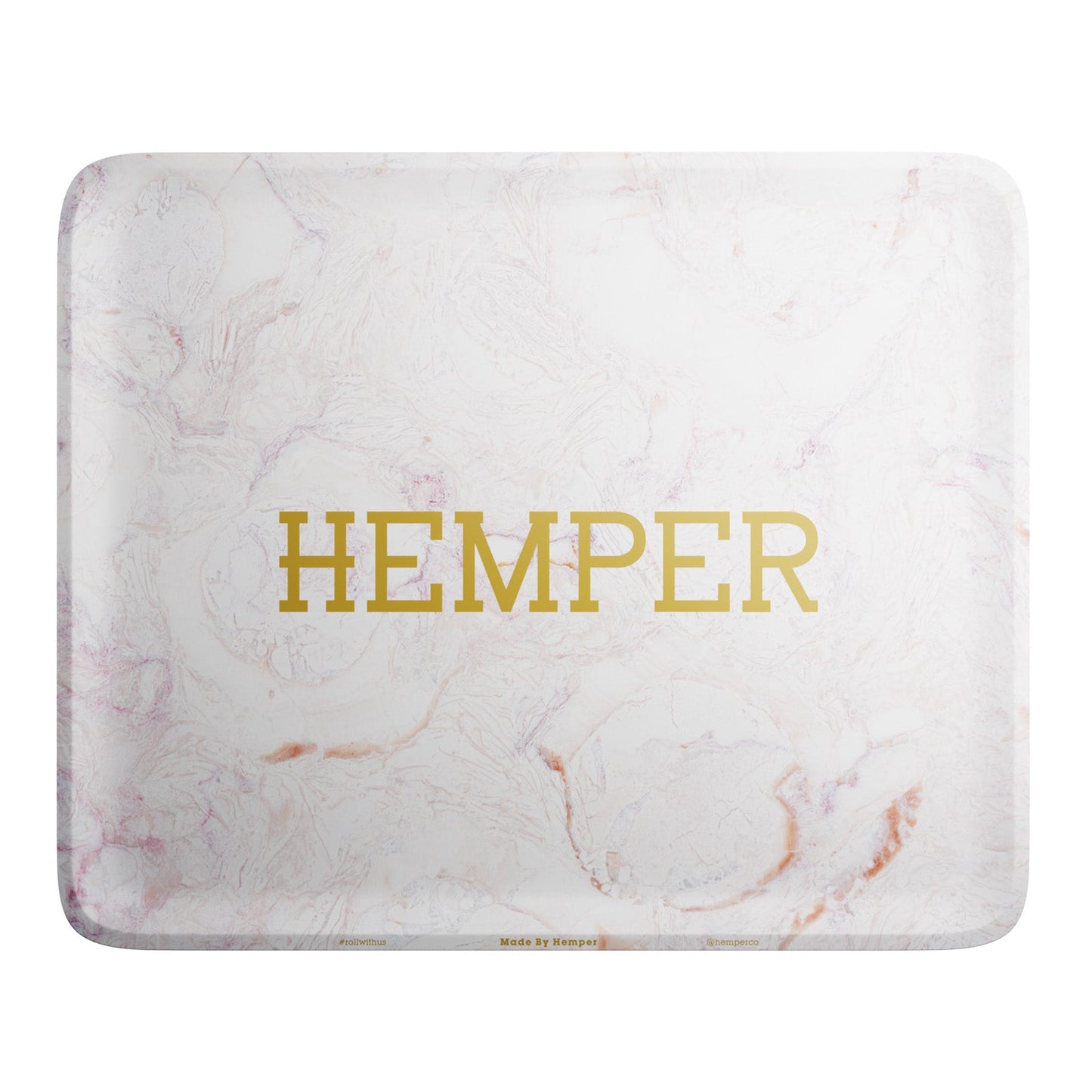 Luxe Marble Pink/White Rolling Tray | HEMPER - Bumpin' Cannabinoids