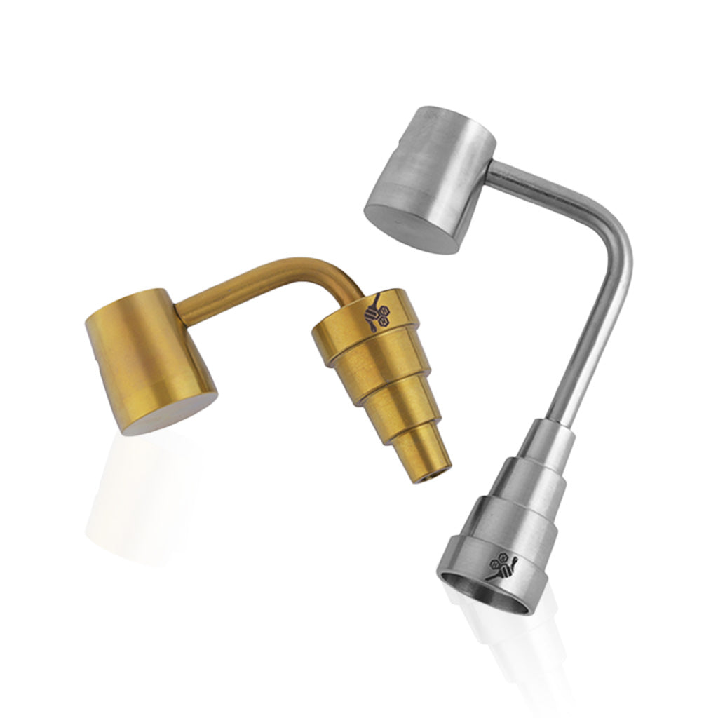TITANIUM 6 IN 1 LONG NECK BANGER DAB NAIL - Bumpin' Cannabinoids
