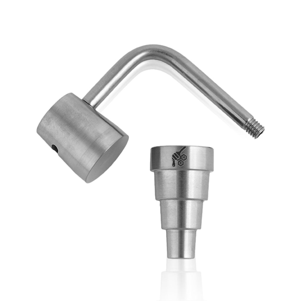 TITANIUM 6 IN 1 LONG NECK BANGER DAB NAIL - Bumpin' Cannabinoids