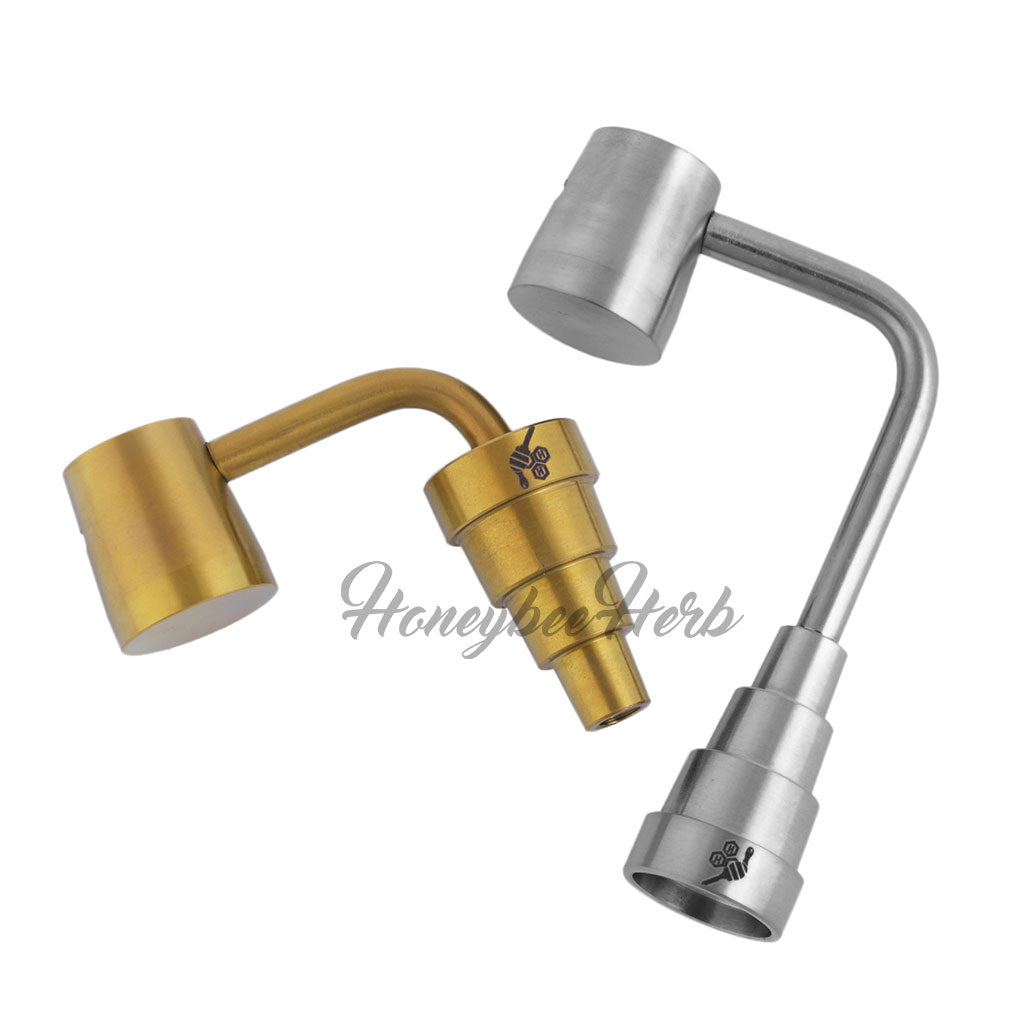 TITANIUM 6 IN 1 LONG NECK BANGER DAB NAIL - Bumpin' Cannabinoids