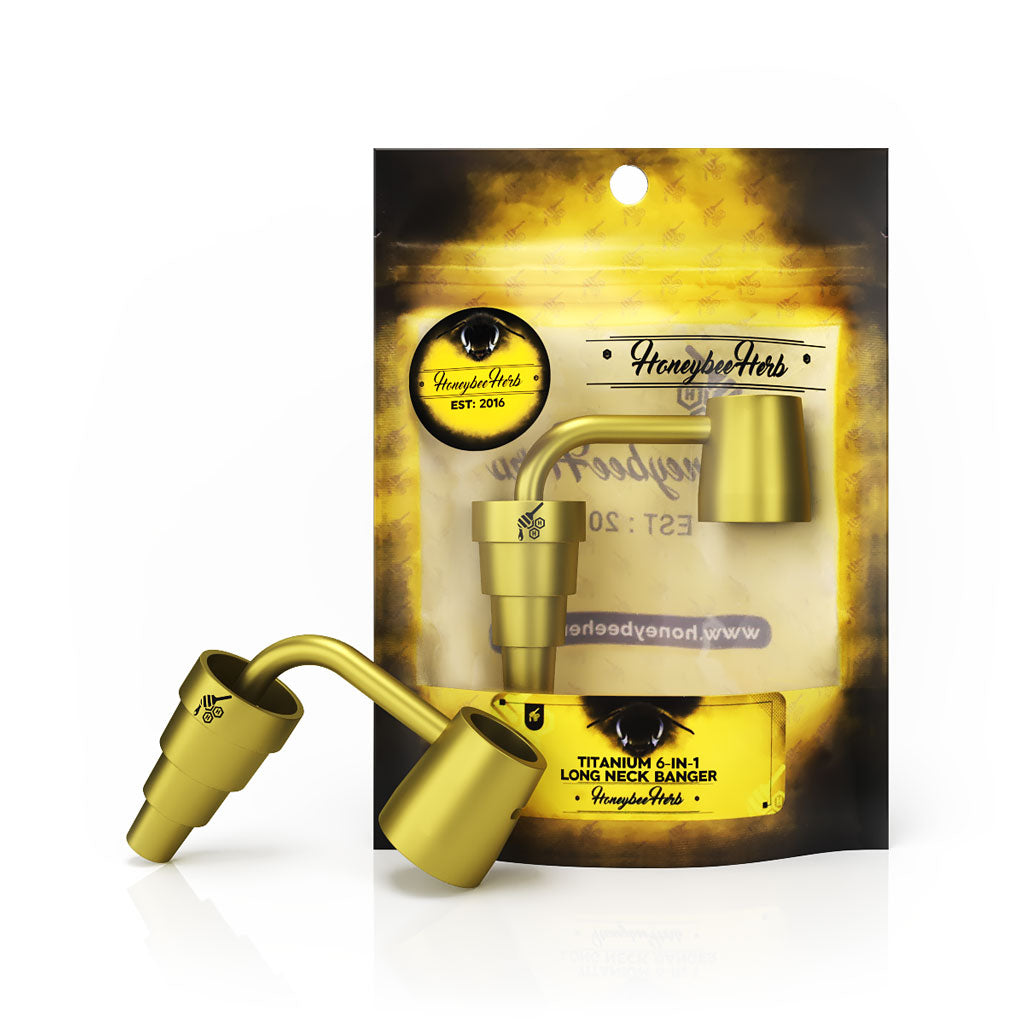 TITANIUM 6 IN 1 LONG NECK BANGER DAB NAIL - Bumpin' Cannabinoids