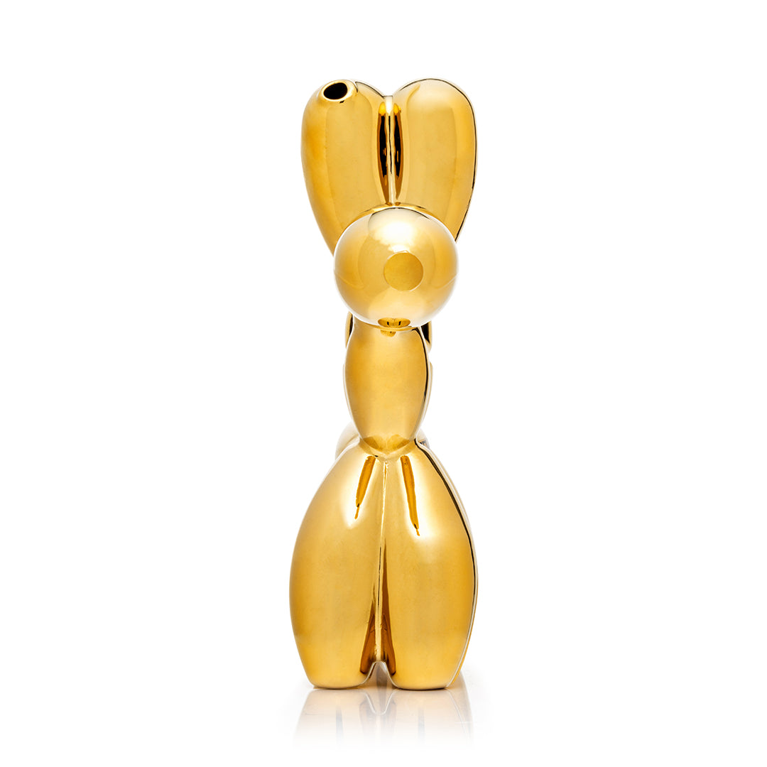 HEMPER Balloon Dog XL Bong 7.6" | Gold Electroplated Glass Art
