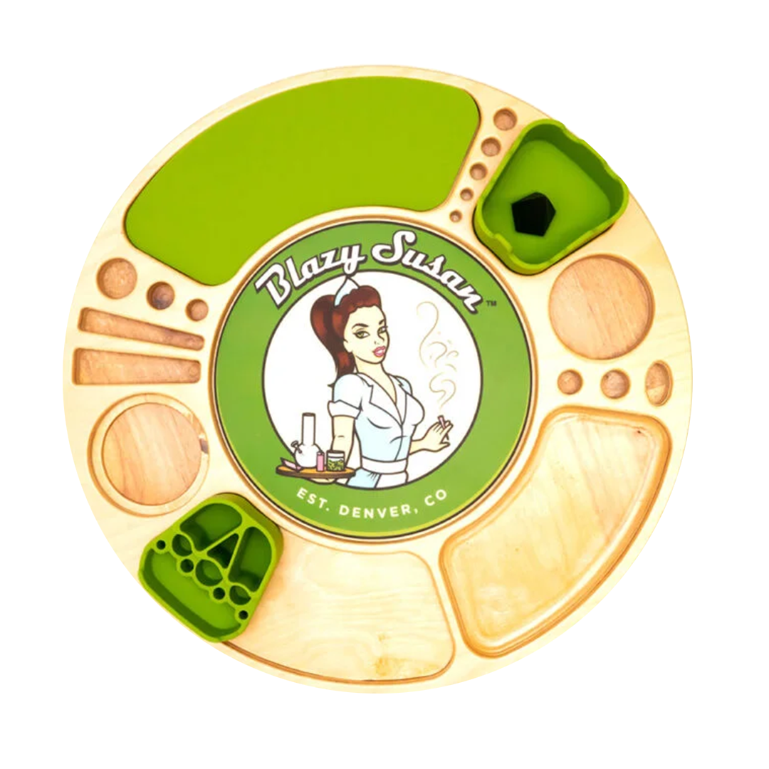 Blazy Susan Spinning Rolling Trays - Bumpin' Cannabinoids