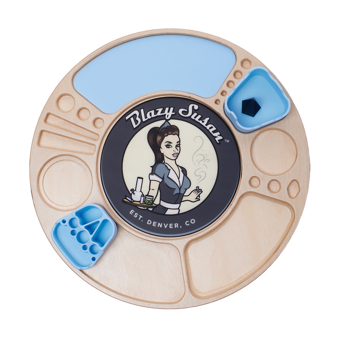 Blazy Susan Spinning Rolling Trays - Bumpin' Cannabinoids