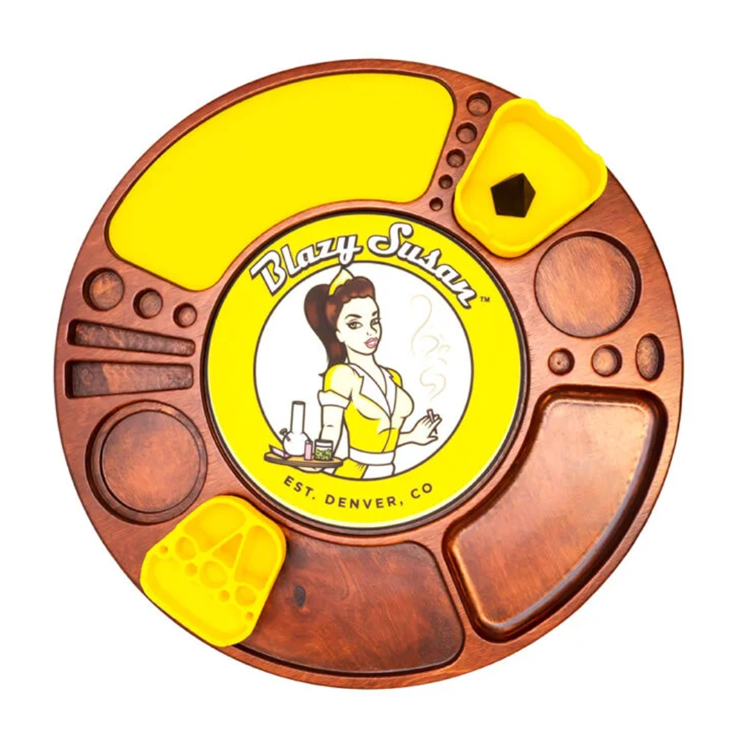 Blazy Susan Spinning Rolling Trays - Bumpin' Cannabinoids