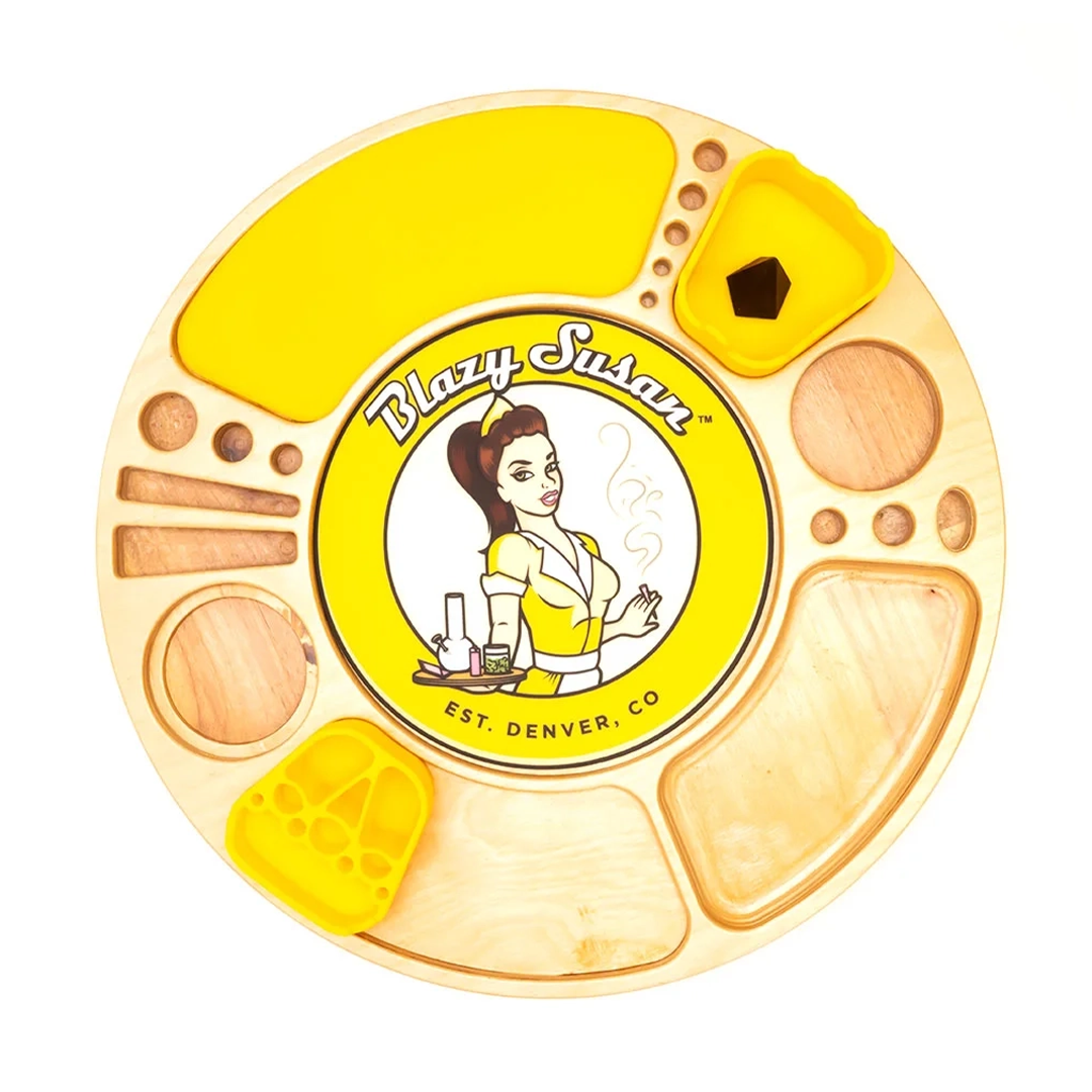Blazy Susan Spinning Rolling Trays - Bumpin' Cannabinoids