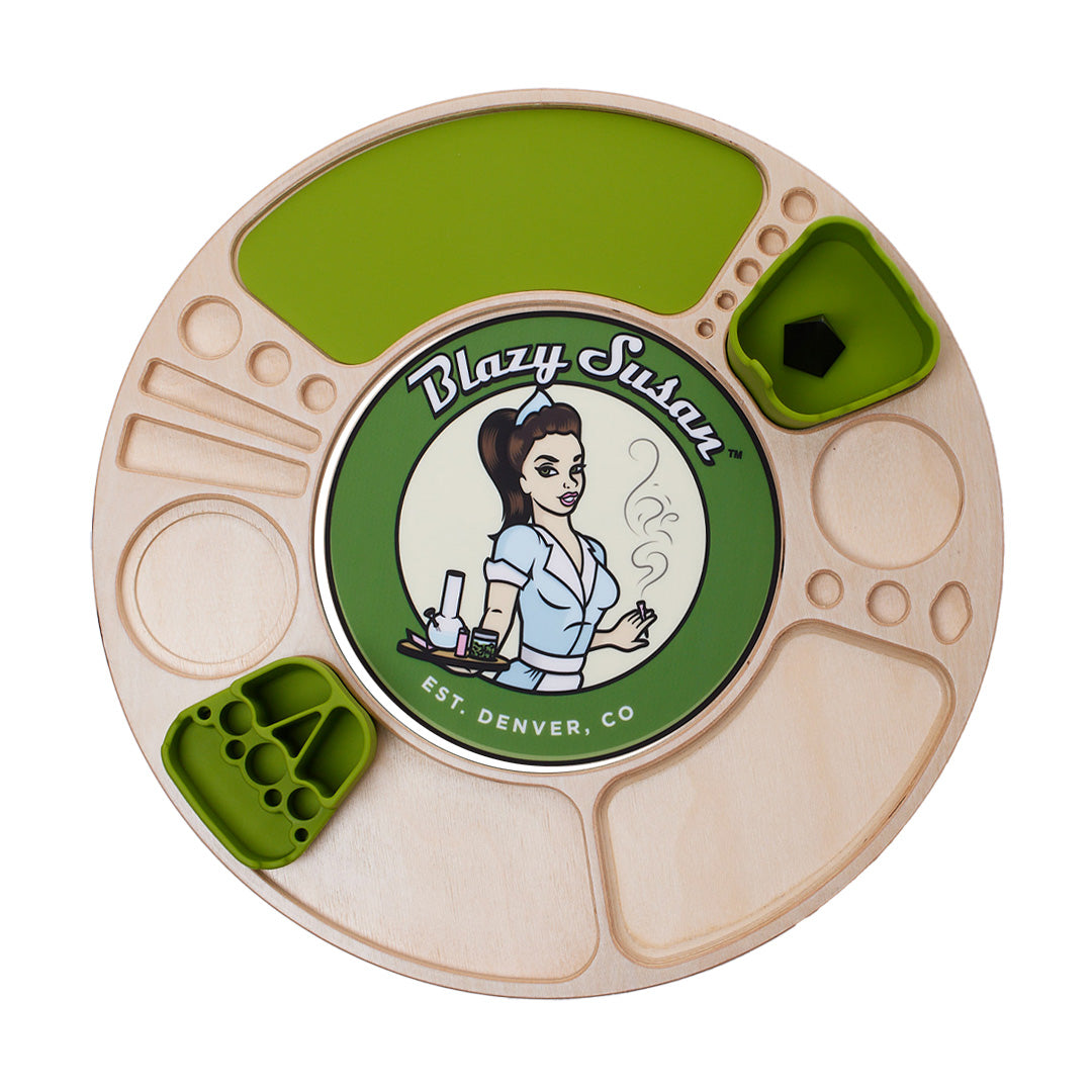 Blazy Susan Spinning Rolling Trays - Bumpin' Cannabinoids