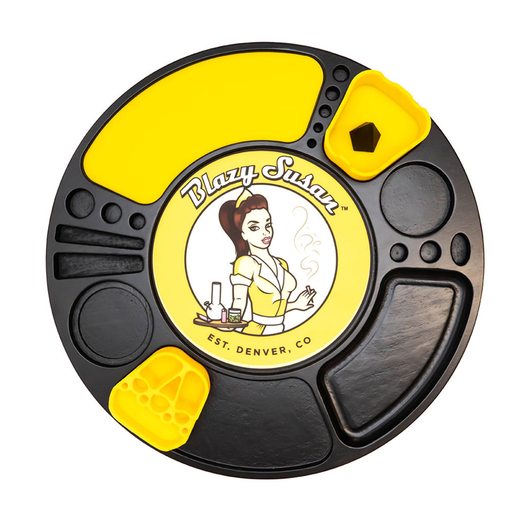 Blazy Susan Spinning Rolling Trays - Bumpin' Cannabinoids