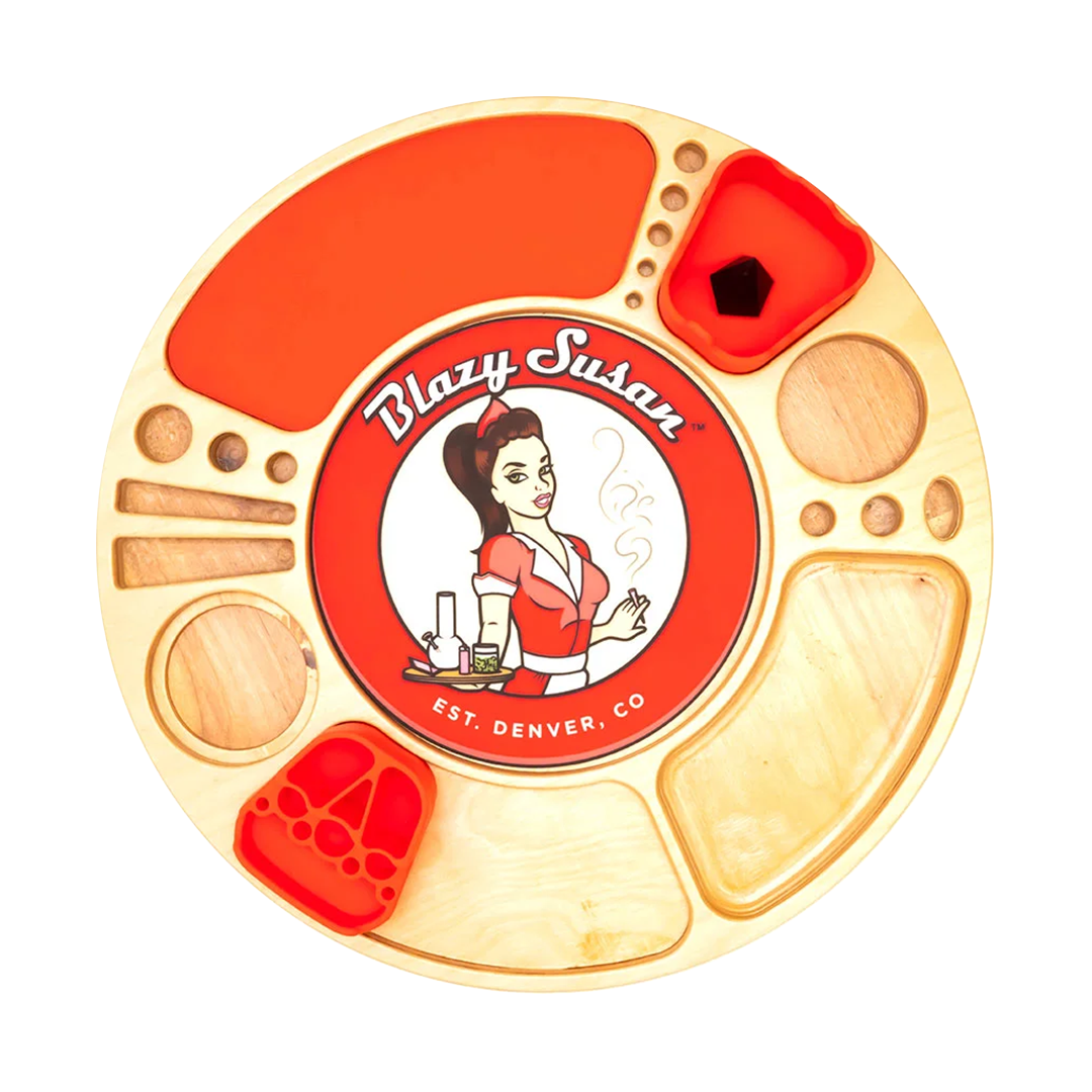 Blazy Susan Spinning Rolling Trays - Bumpin' Cannabinoids