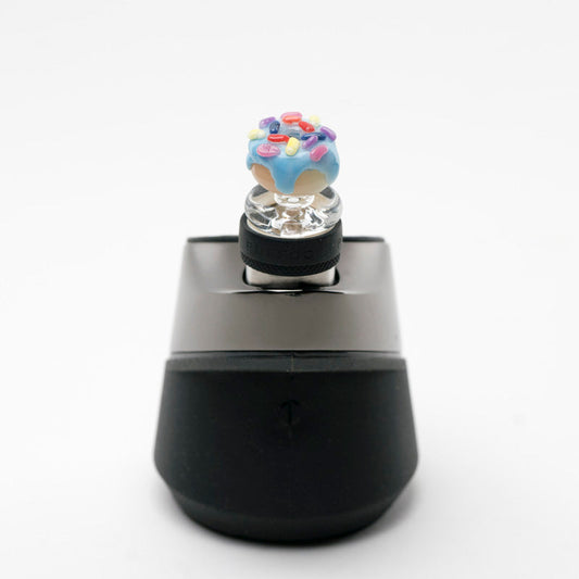 Blue Donut Puffco Peak Glass Carb Cap | Empire Glassworks - Bumpin' Cannabinoids