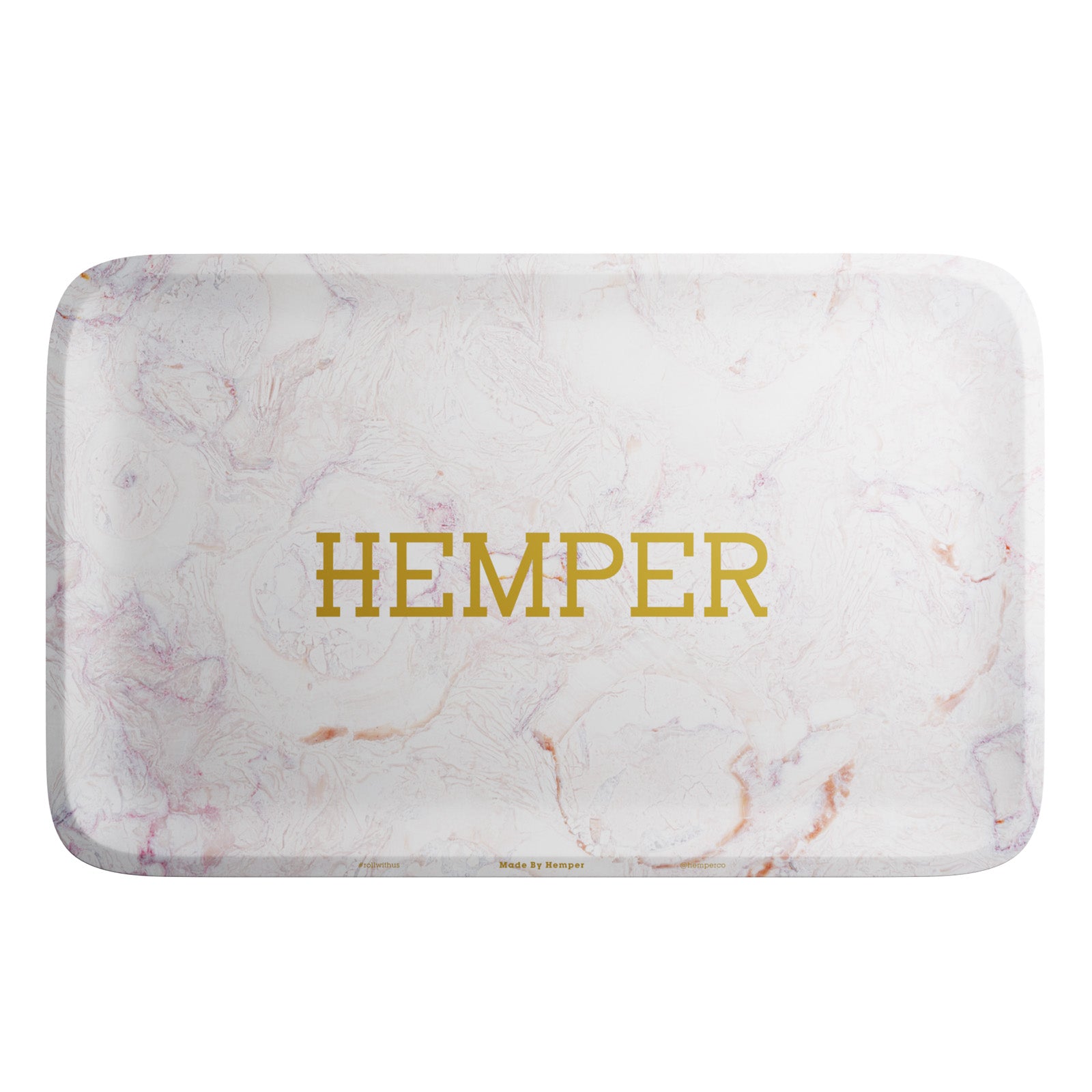 Luxe Marble Pink/White Rolling Tray | HEMPER - Bumpin' Cannabinoids