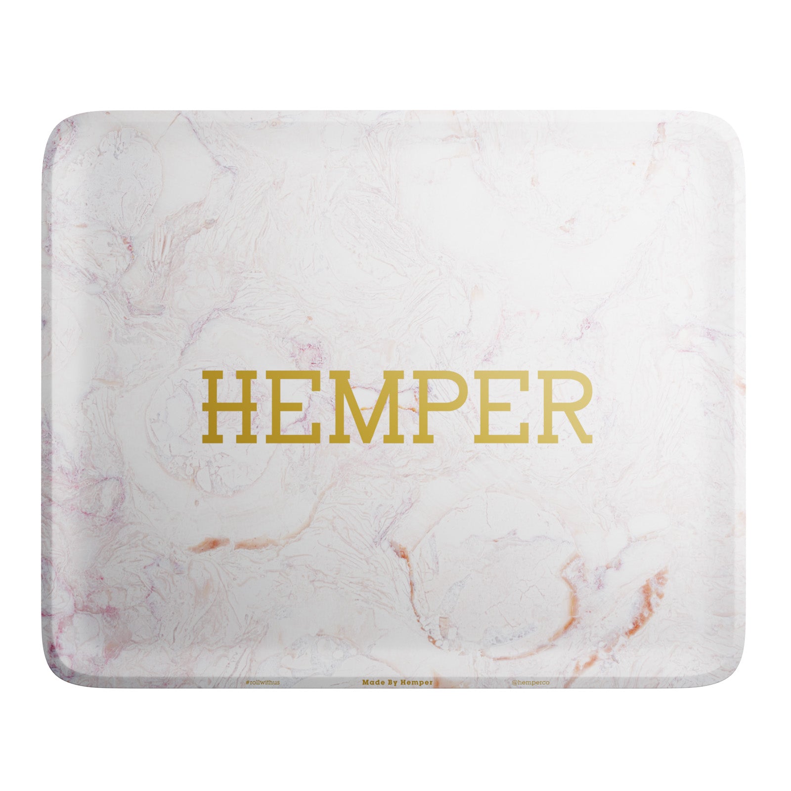Luxe Marble Pink/White Rolling Tray | HEMPER - Bumpin' Cannabinoids
