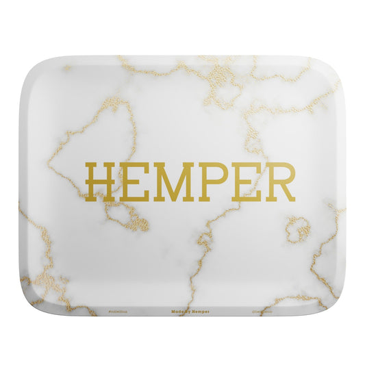Luxe White Marble Rolling Tray | HEMPER - Bumpin' Cannabinoids