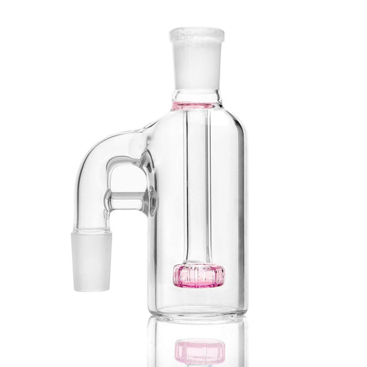 18mm 90 degree Ash Catcher Pink - Bumpin' Cannabinoids
