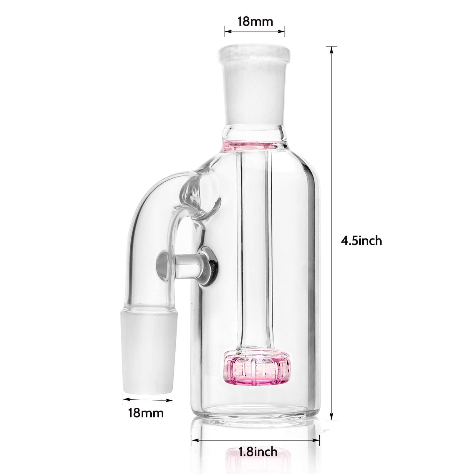 18mm 90 degree Ash Catcher Pink - Bumpin' Cannabinoids
