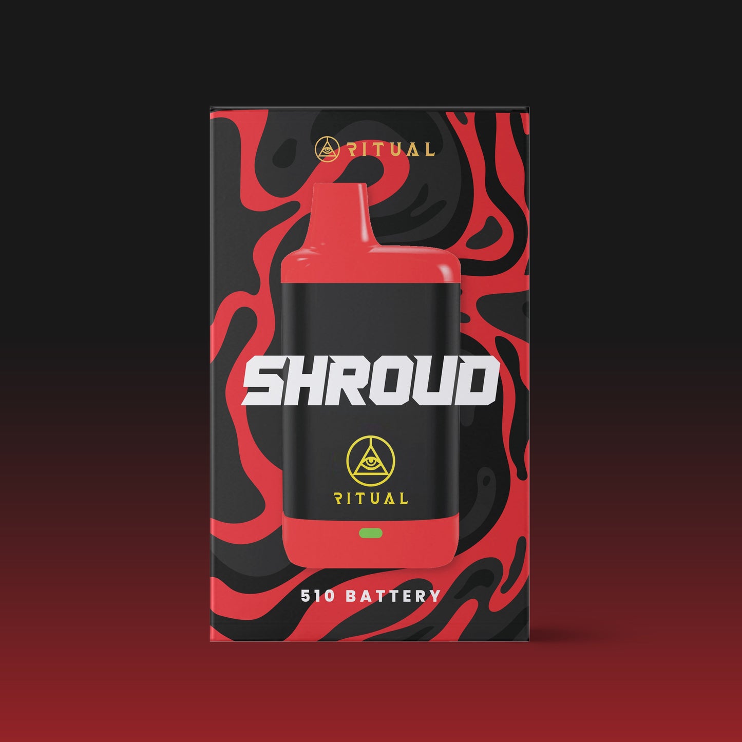 Ritual - Shroud 510 Variable Voltage Concealed Battery - Red & Black - Bumpin' Cannabinoids
