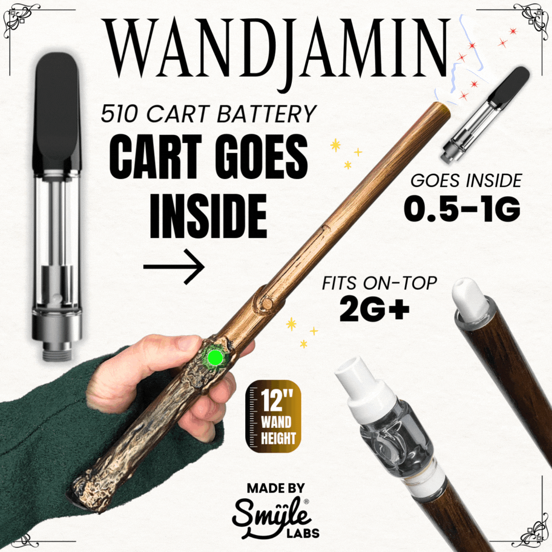 Wandjamin Cart Battery with LED Light & Slide to Hide Feature - Bumpin' Cannabinoids