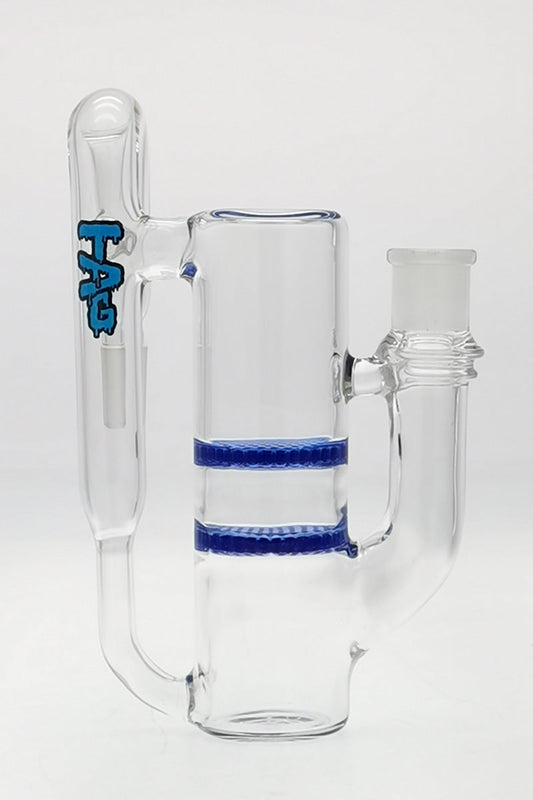 TAG - 8.25" Double Honeycomb Ash Catcher w/ Recycling E.C. 50x5MM (18MM Male to 18MM Female) - Bumpin' Cannabinoids