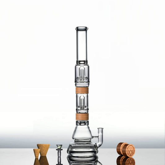 20" Voyager + Mini Perc Bong | Vitae Glass - Bumpin' Cannabinoids